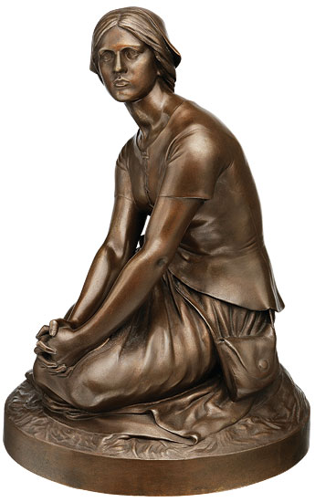 Henri Michel Chapu : sculpture 'Jeanne d'Arc' (vers 1880), version en bronze