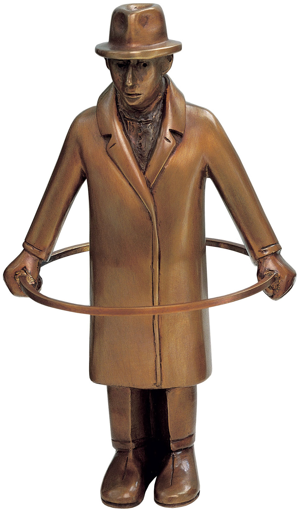 Siegfried Neuenhausen: sculptuur 'Man met band - Noli me tangere!', brons