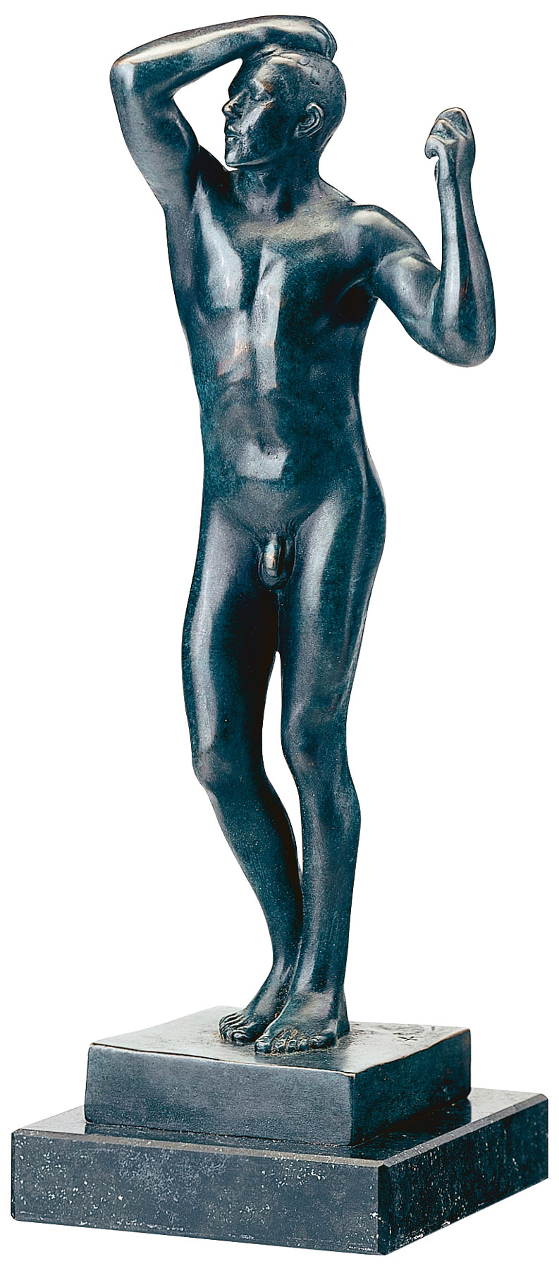 Auguste Rodin: Skulptur 'Das eherne Zeitalter' (1876), kleine Version in Kunstguss