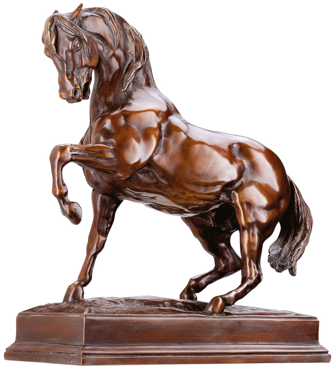 Antoine-Louis Barye: Skulptur 'Stampfendes Pferd' (Originalgröße), Bronze