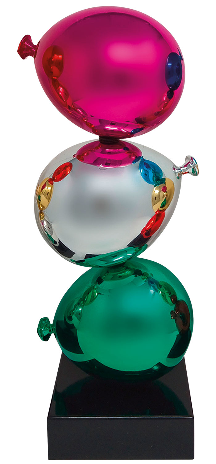 Sequenze : Sculpture 'Zen Balloons Lilas-Argent-Vert