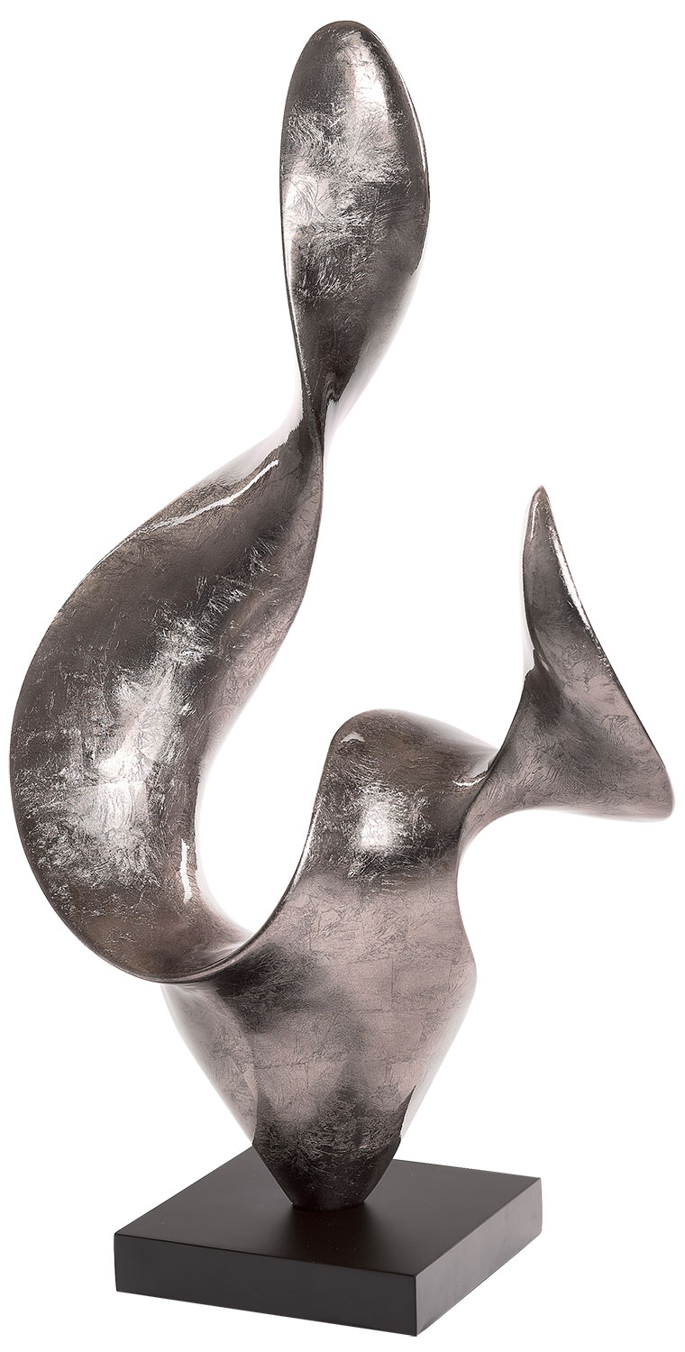 Skulptur 'Firedance' (silberfarbene Version), Kunstguss