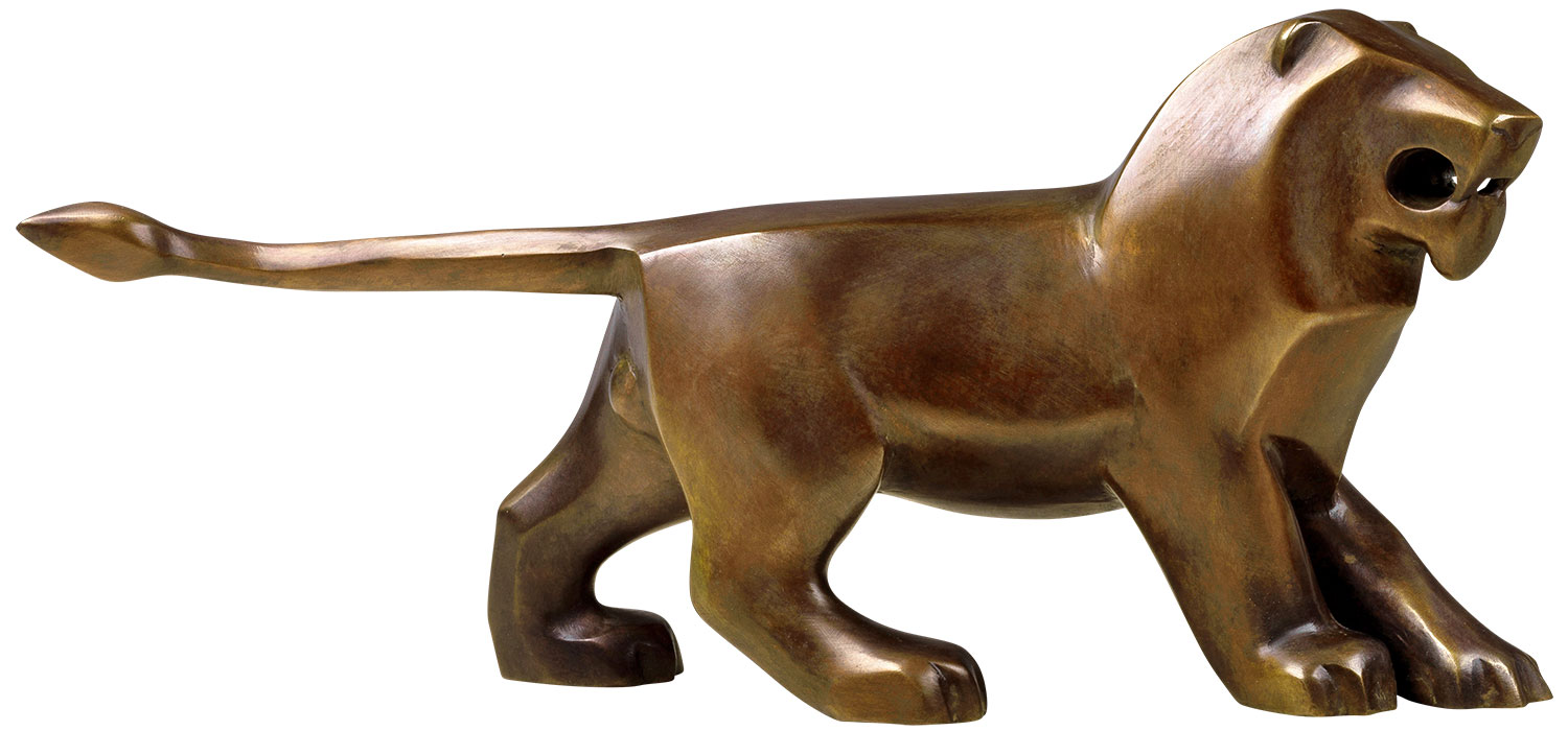 SIME : Sculpture 'Petit lion', bronze