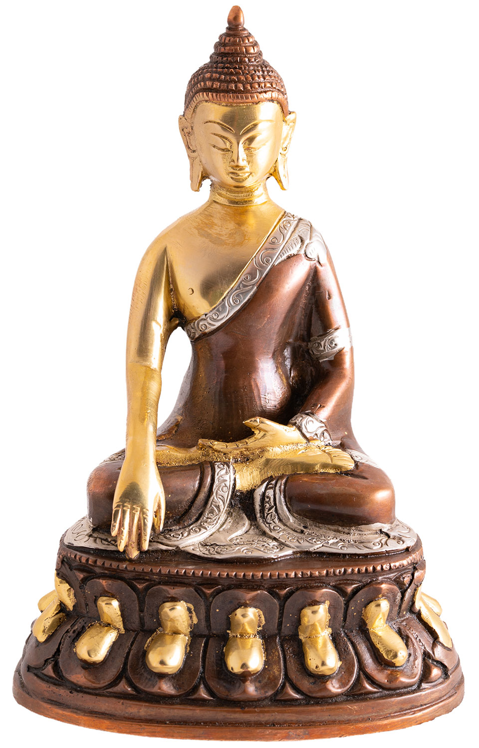Messingskulptur 'Buddha Shakamuni'