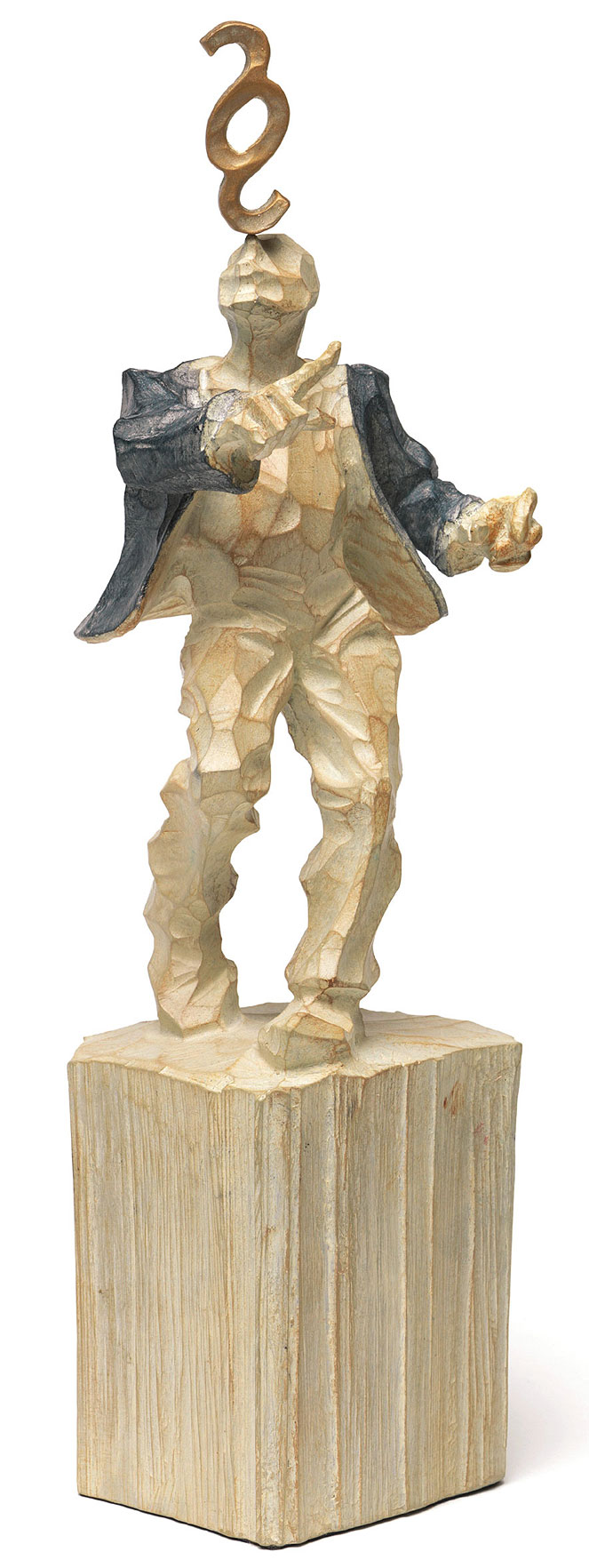 Roman Johann Strobl : Sculpture en bois 'Juriste', fonte d'art finition bois