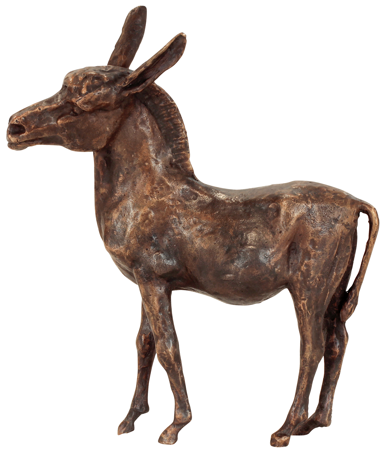 Kurt Arentz: sculptuur 'Ezel', reductie in brons