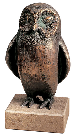 Kurt Arentz: Sculptuur 'Stille bewaker van de maanverlichte nacht', brons