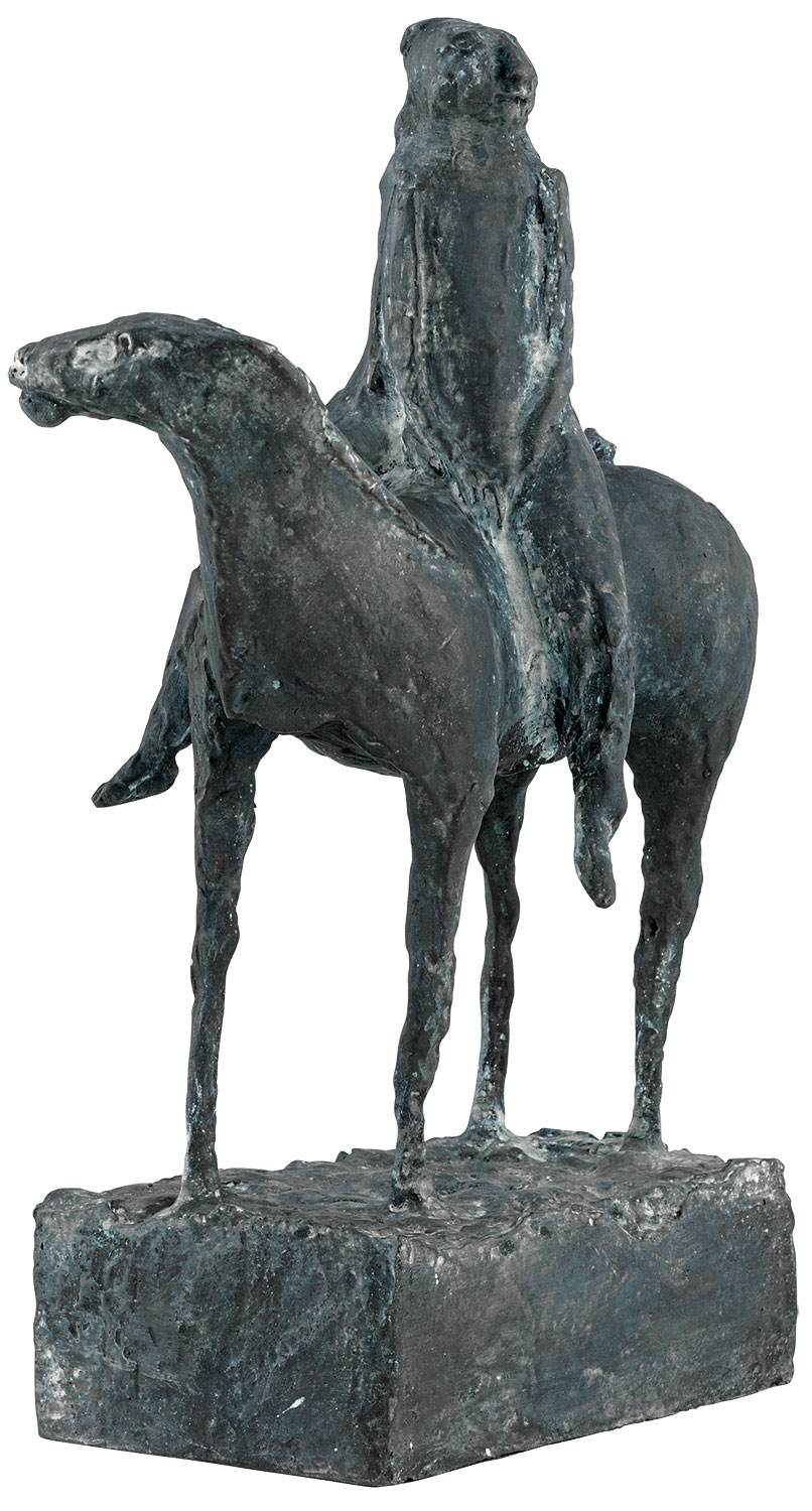 Marino Marini: sculptuur 'Kleine ruiter' (1947), reductie in brons