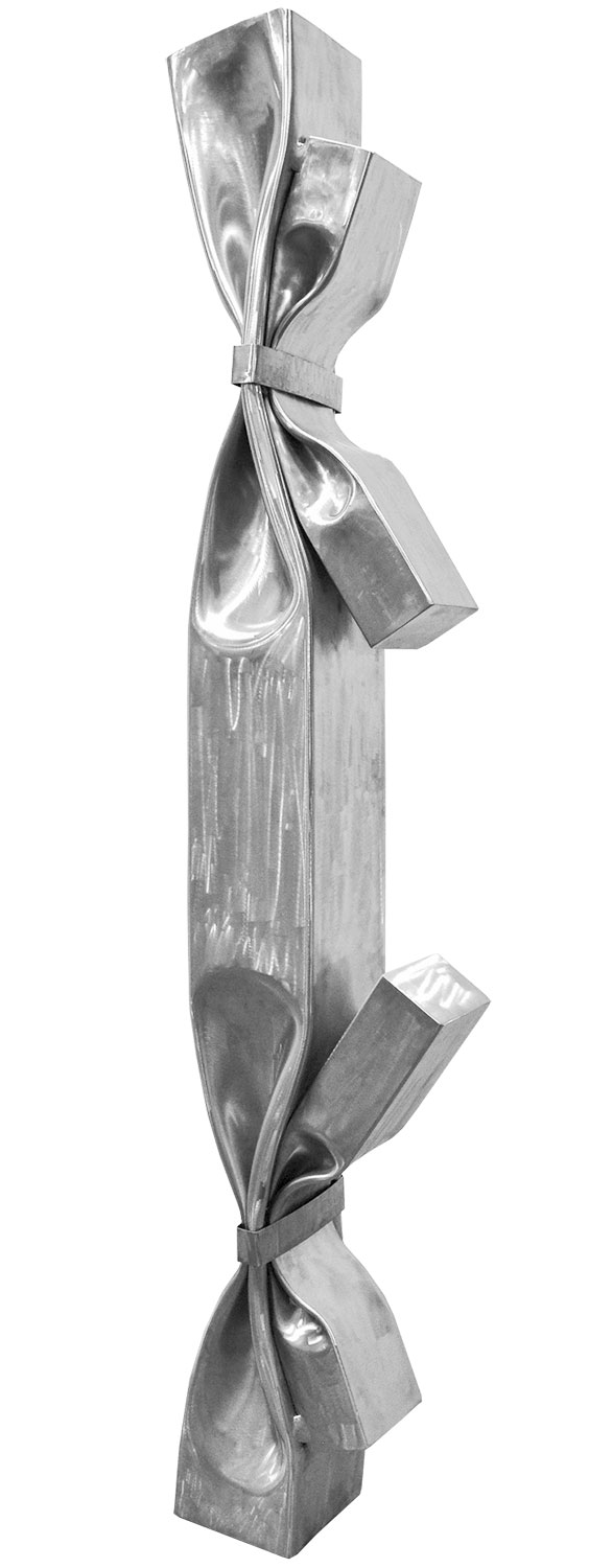 Jan Köthe: sculptuur 'Hommage aan Christo en Jeanne-Claude XVII' (2015) (origineel / uniek), roestvrij staal