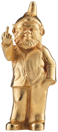 Ottmar Hörl: Skulptur 'Sponti-Zwerg', Version vergoldet