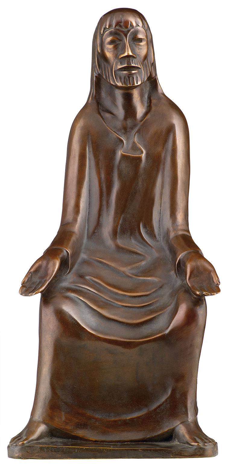 Ernst Barlach : Sculpture 'Christ enseignant', réduction en bronze
