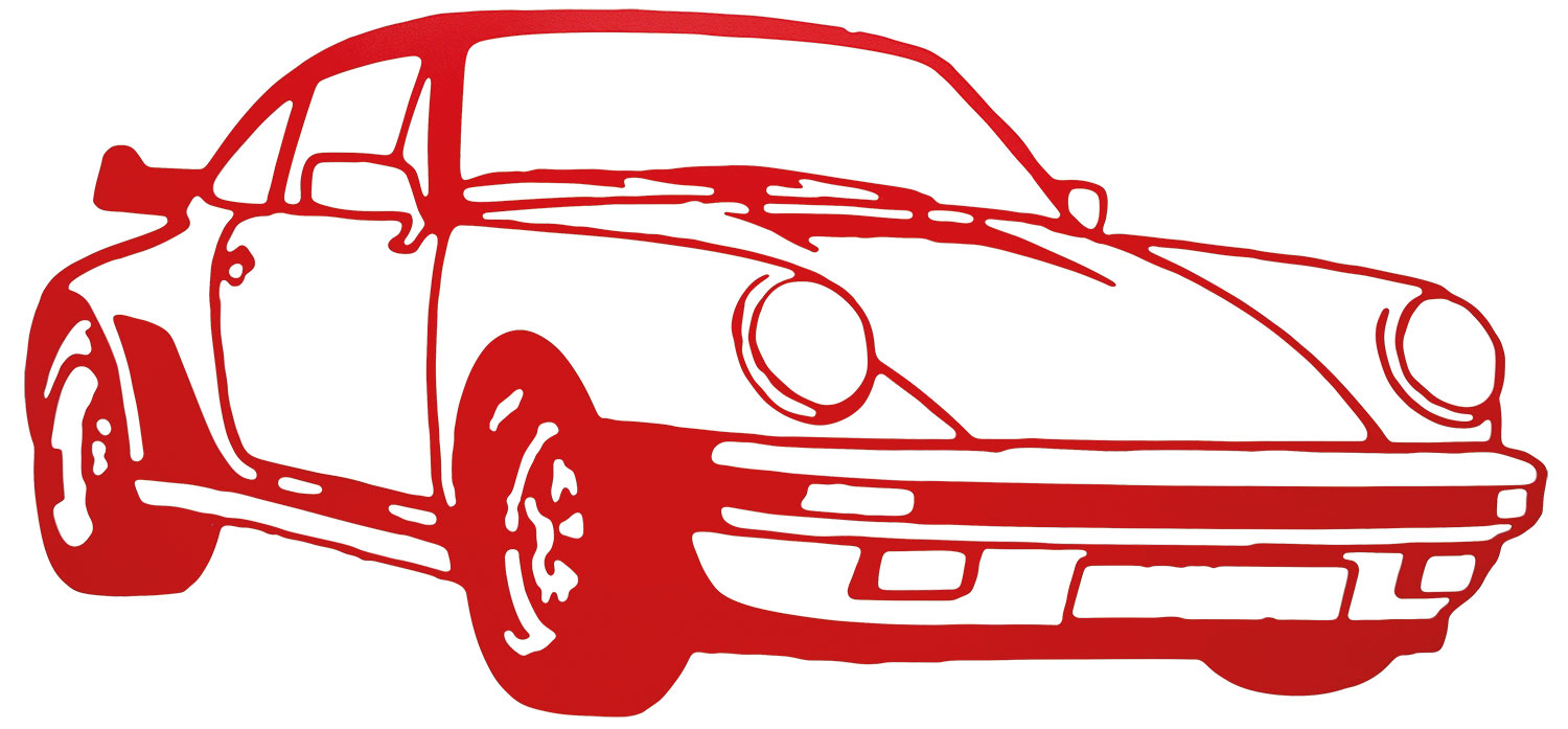 Jan M. Petersen: Muursculptuur 'Porsche Turbo Red' (2022)