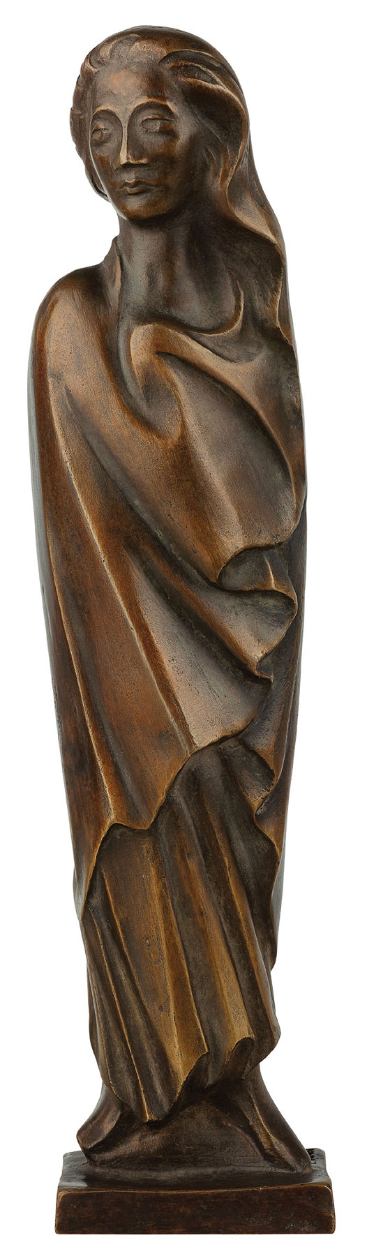 Ernst Barlach : Sculpture 'Femme dans le vent' (1931), réduction en bronze
