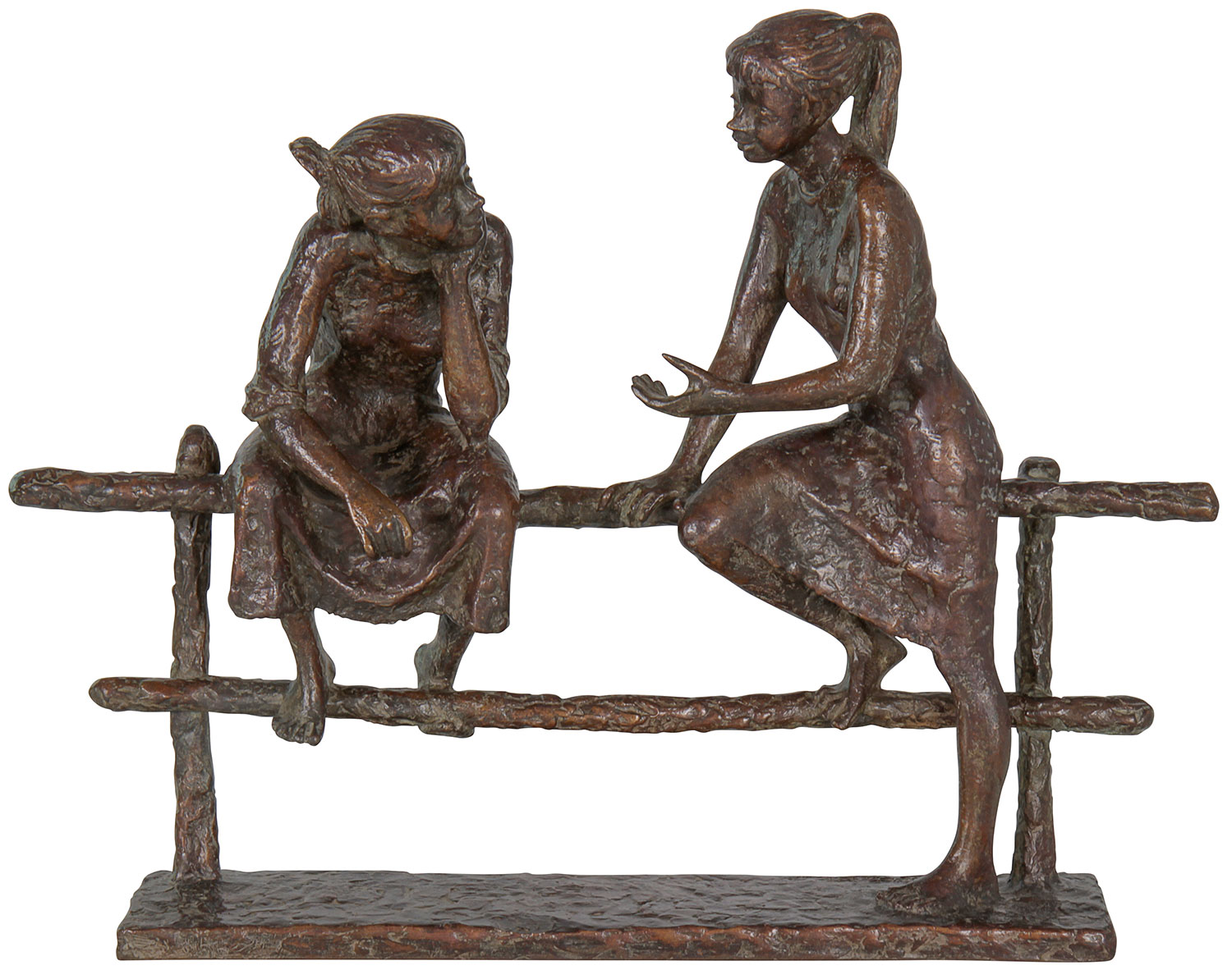 Jürgen Ebert: sculptuur 'Dialoog', brons