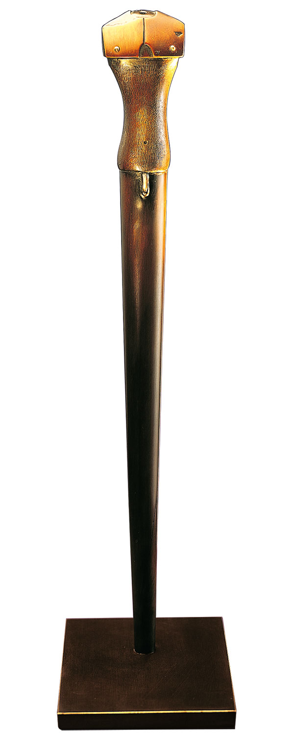 Paul Wunderlich: Skulptur 'Stele des Hermes', Bronze