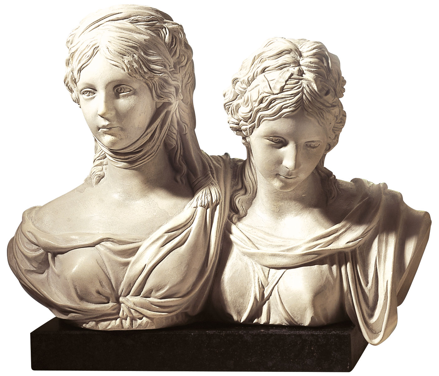 Johann Gottfried Schadow: Büste 'Luise und Friederike', Kunstmarmor