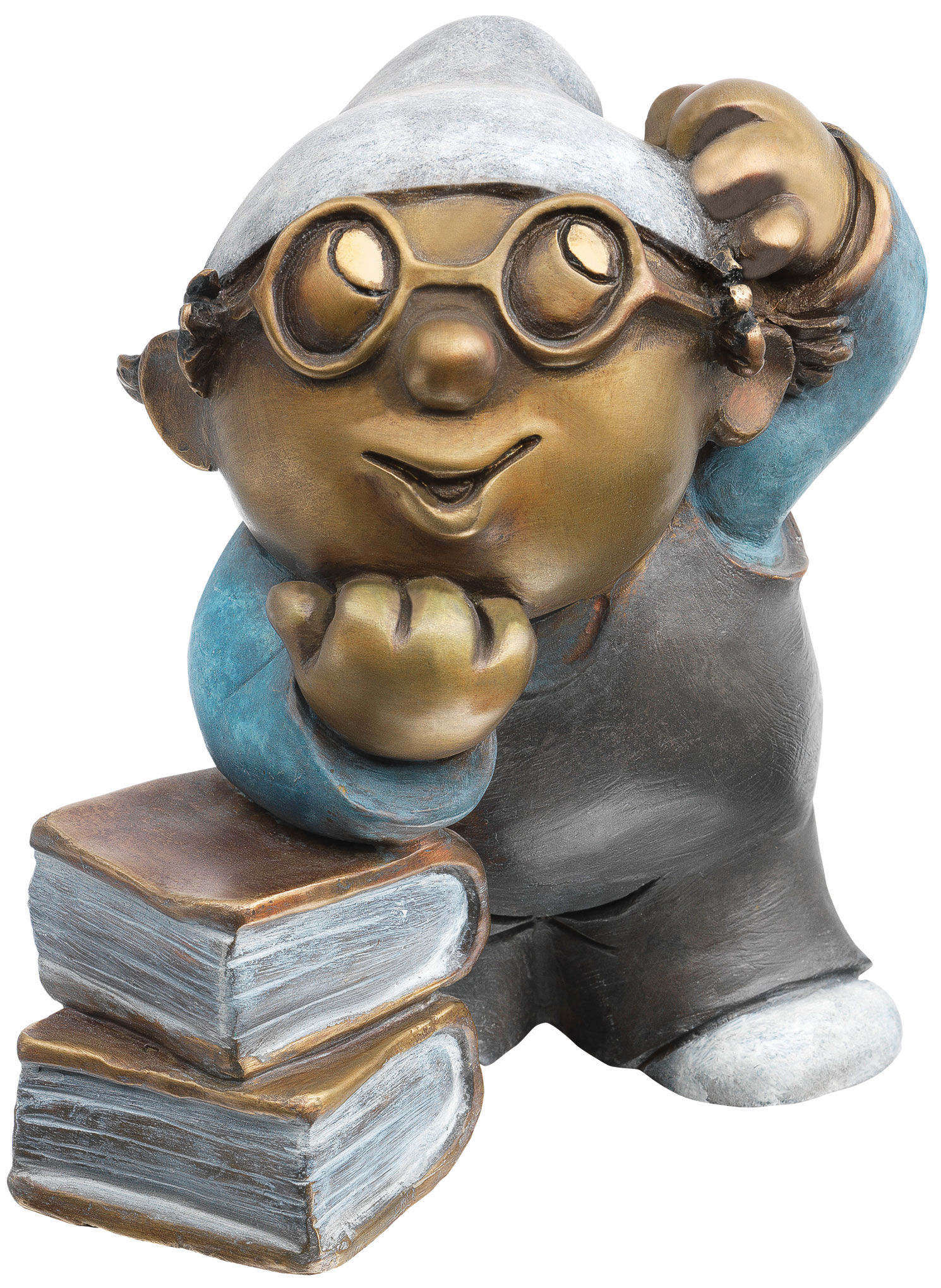 Wolf Gerlach: Skulptur 'Mainzelmännchen Det, der Denker', Bronze