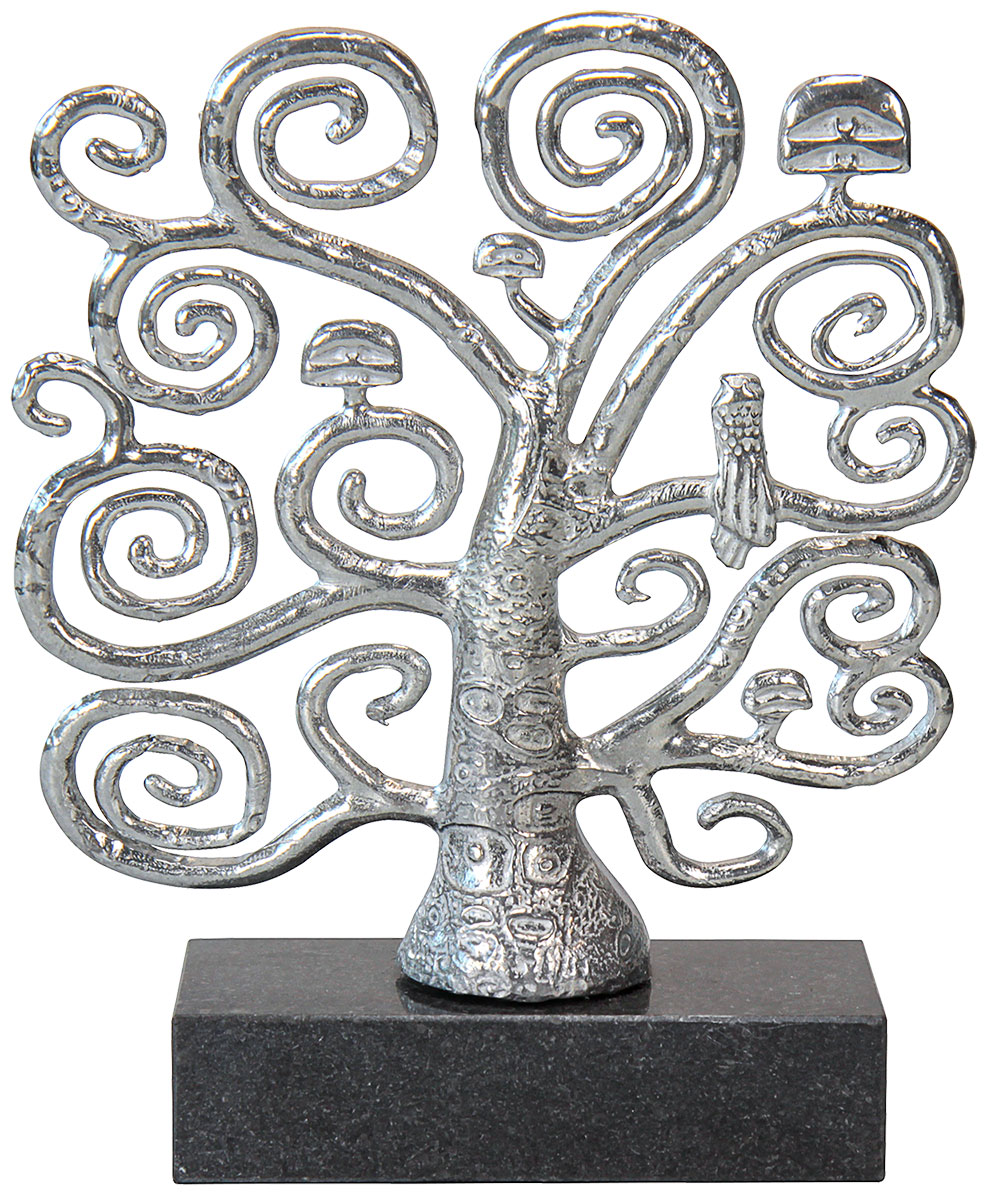 Gustav Klimt : Sculpture 'Arbre de vie', version argentée