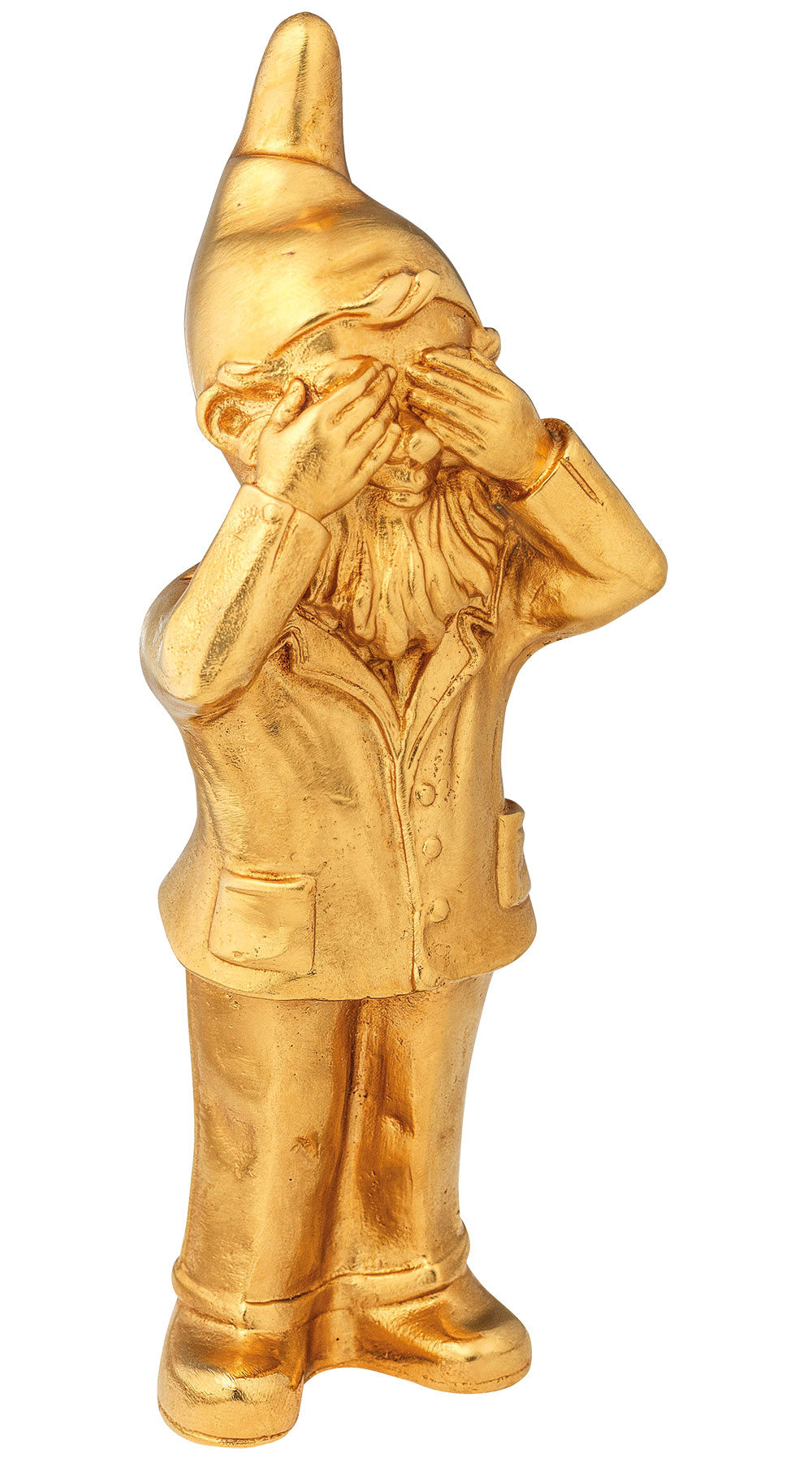 Ottmar Hörl: Skulptur 'Geheimnisträger - Nichts sehen', Version vergoldet
