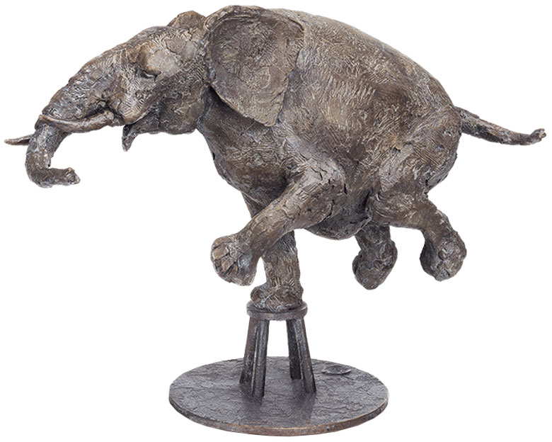 Hans Nübold: Sculptuur 'Circusolifant', brons