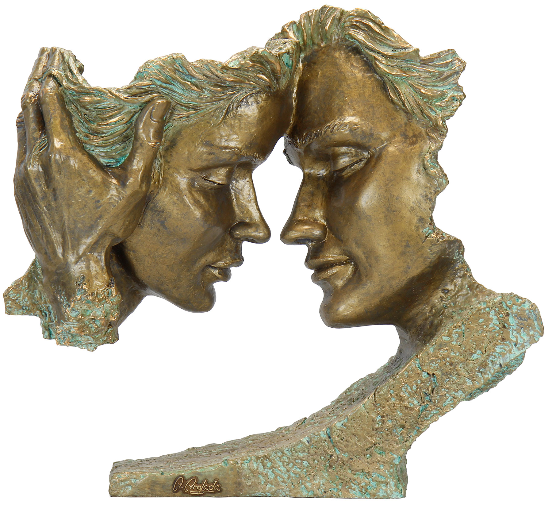 Angeles Anglada: Skulptur 'Pretext', Kunstguss Steinoptik