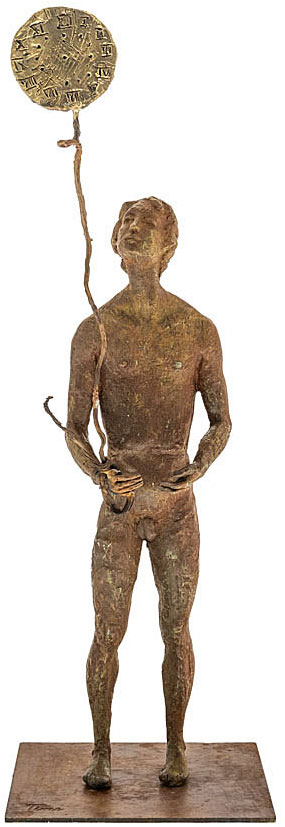 Raffaella Benetti: Skulptur 'Thoughts V - Time', Bronze