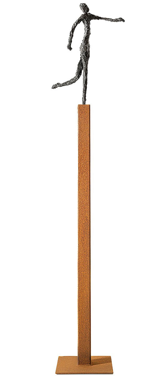 Ann Vrielinck: Skulptur 'To Follow', Bronze auf Stele