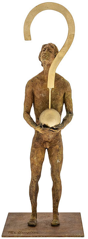 Raffaella Benetti: Skulptur 'Thoughts I - The Question', Bronze