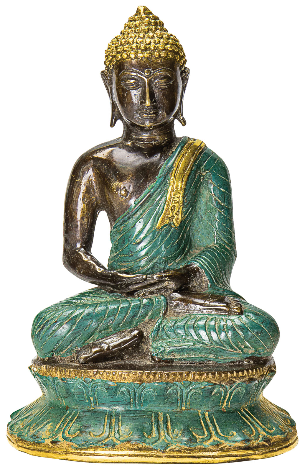 Sculpture 'Bouddha méditant', bronze
