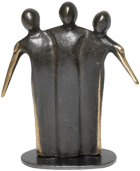 Kerstin Stark: Sculptuur 'Zusammenhalt', brons