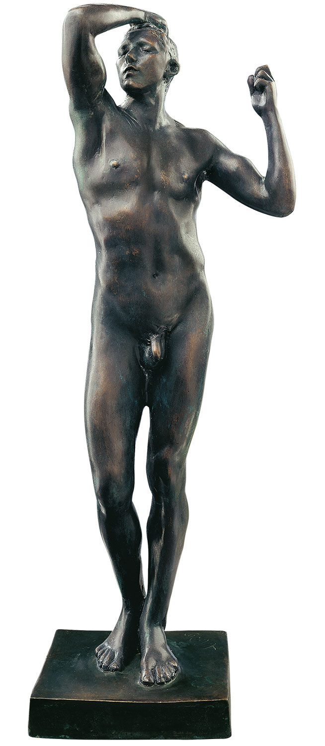 Auguste Rodin: Skulptur 'Das eherne Zeitalter' (1876), kleine Version in Bronze