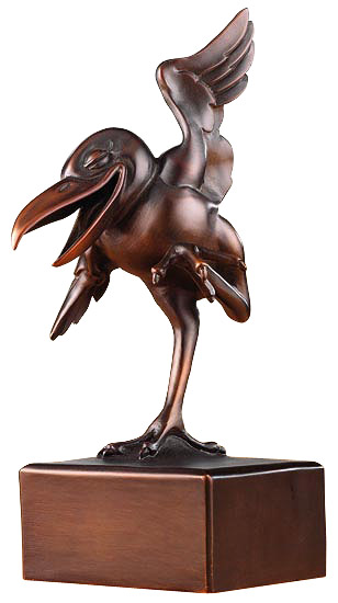 Wilhelm Busch: Skulptur 'Tanzender Hans Huckebein', Metallguss