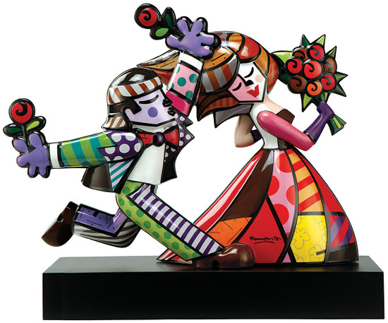 Romero Britto: Porzellanskulptur 'Follow Me'