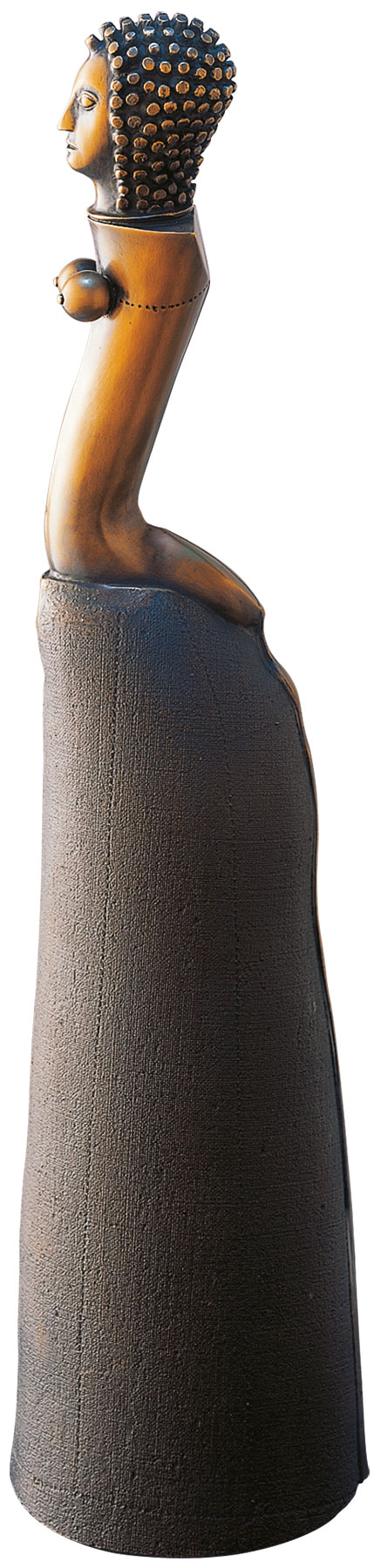 Paul Wunderlich: Skulptur 'Figur mit langem Rock', Bronze