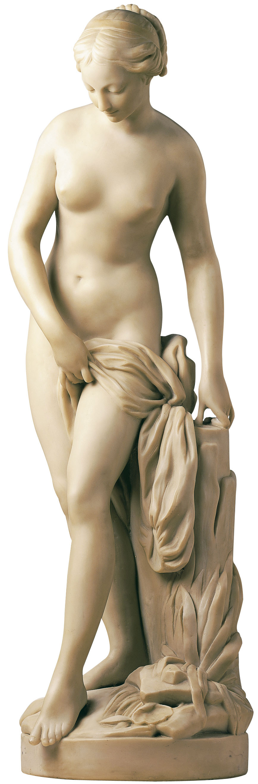Etienne-Maurice Falconet: Skulptur 'Badende' (Reduktion), Kunstmarmor