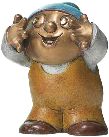 Wolf Gerlach: Skulptur 'Mainzelmännchen Conni', Version in Bronze