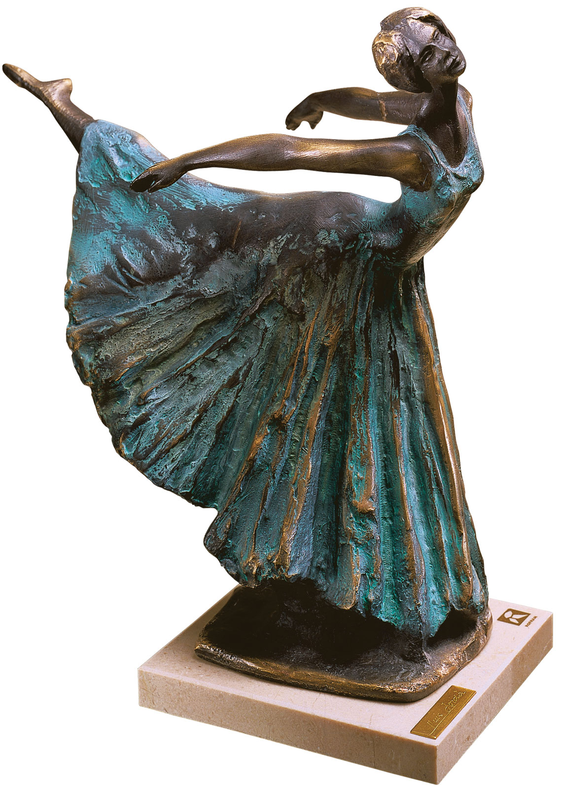 Lluis Jorda : Sculpture Ballerine 'Arabesco', bronze d'art