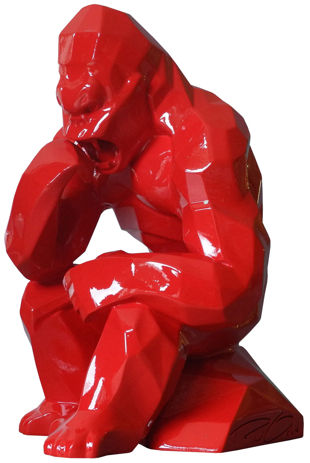 Richard Orlinski: Skulptur 'Kong der Denker', Kunstguss