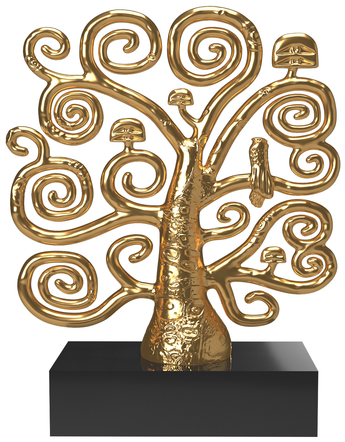 Gustav Klimt : Sculpture 'Arbre de vie', version dorée