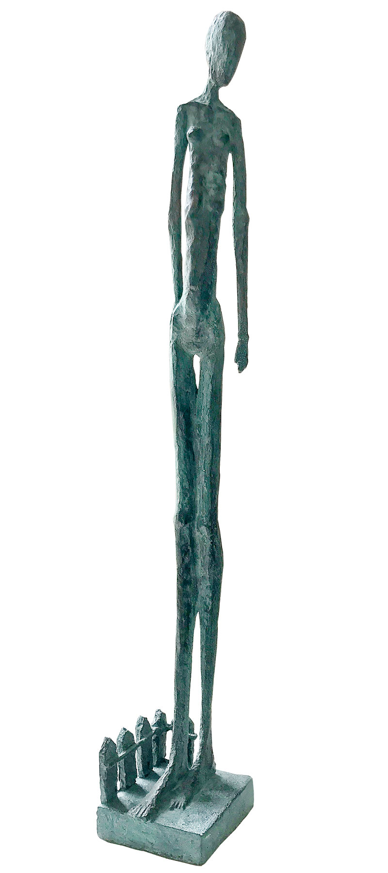 Sibylle Waldhausen: sculptuur 'Vrouw in de tuin' (2021), brons