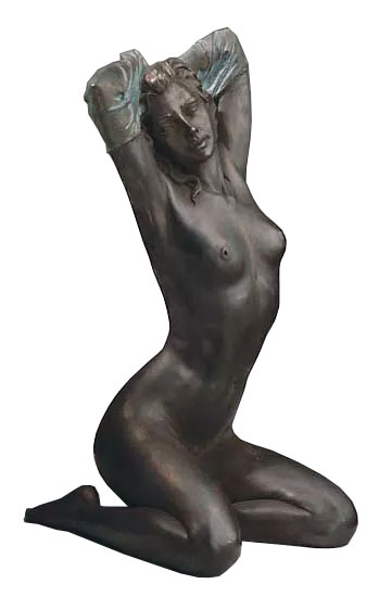 Vittorio Luigi Tessaro: Skulptur 'Nudo - Akt' (1993), Version in Kunstmarmor bronziert