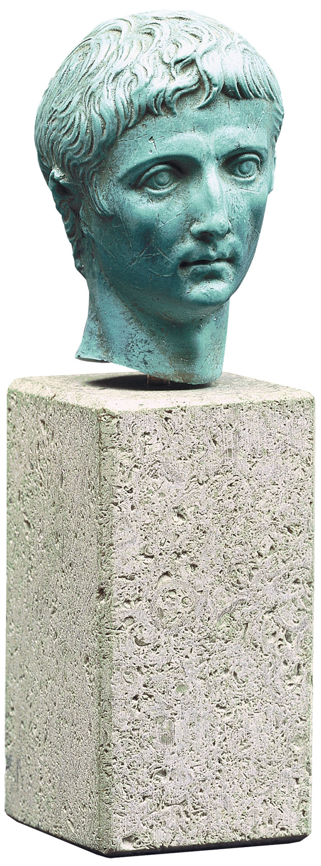 Porträtkopf 'Augustus', Kunstguss