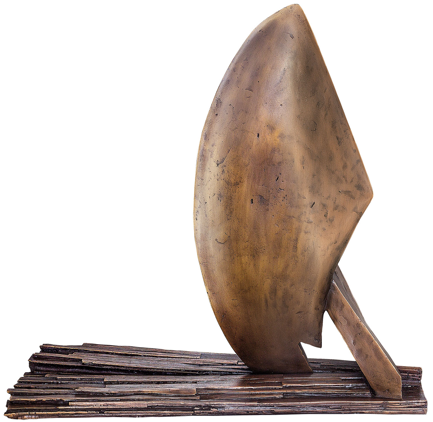 Kay Winkler: sculptuur 'Vertrek', brons