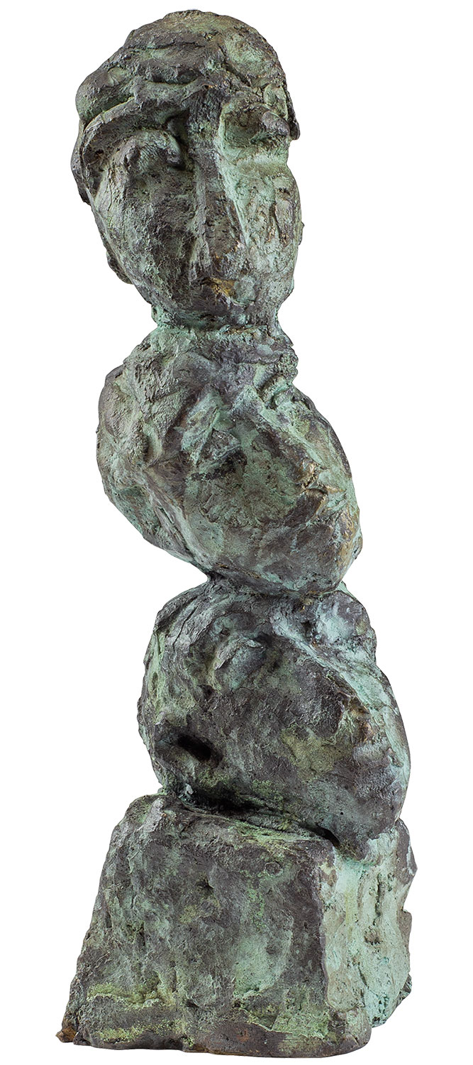 Karl Manfred Rennertz: sculptuur 'Kopfsäule', brons