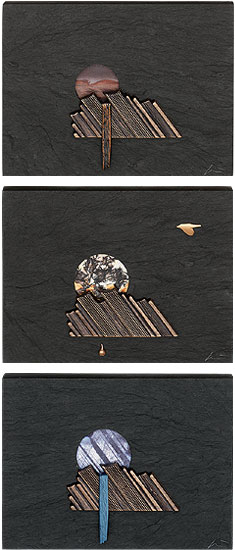 Klaus Börner: Trilogie 'Impressies uit de Apennijnen I-III', sculptuur