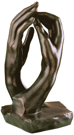 Auguste Rodin: Skulptur 'Die Kathedrale' (1908), Version in Bronze