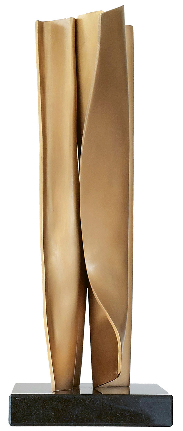 Kuno Vollet: Sculptuur 'Folding 1' (2019), brons