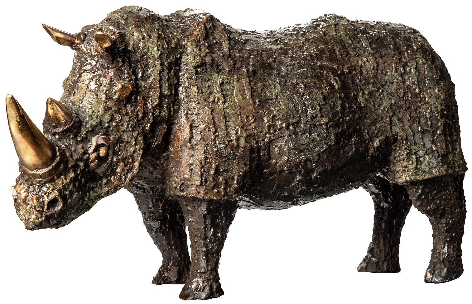 Hüseyin Arda: Sculptuur 'Rhino' (2021), brons
