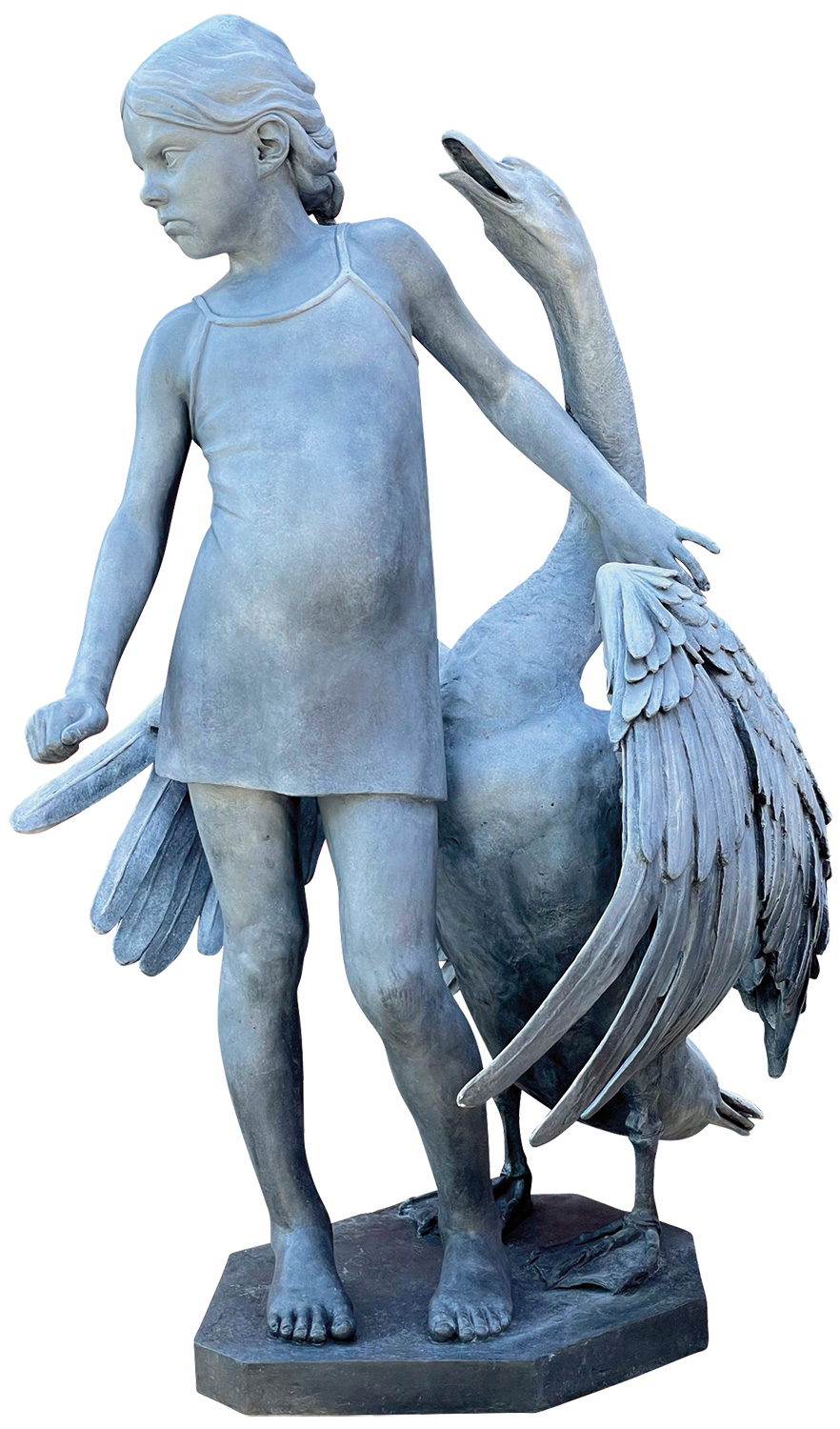 Kristin Kolb: Levensgrote sculptuur 'Leda', brons