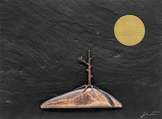 Klaus Börner: Wandobject 'Scandinavië reis I'.
